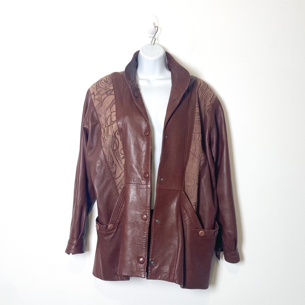 Vintage Brown bohemian Leather Western Jacket